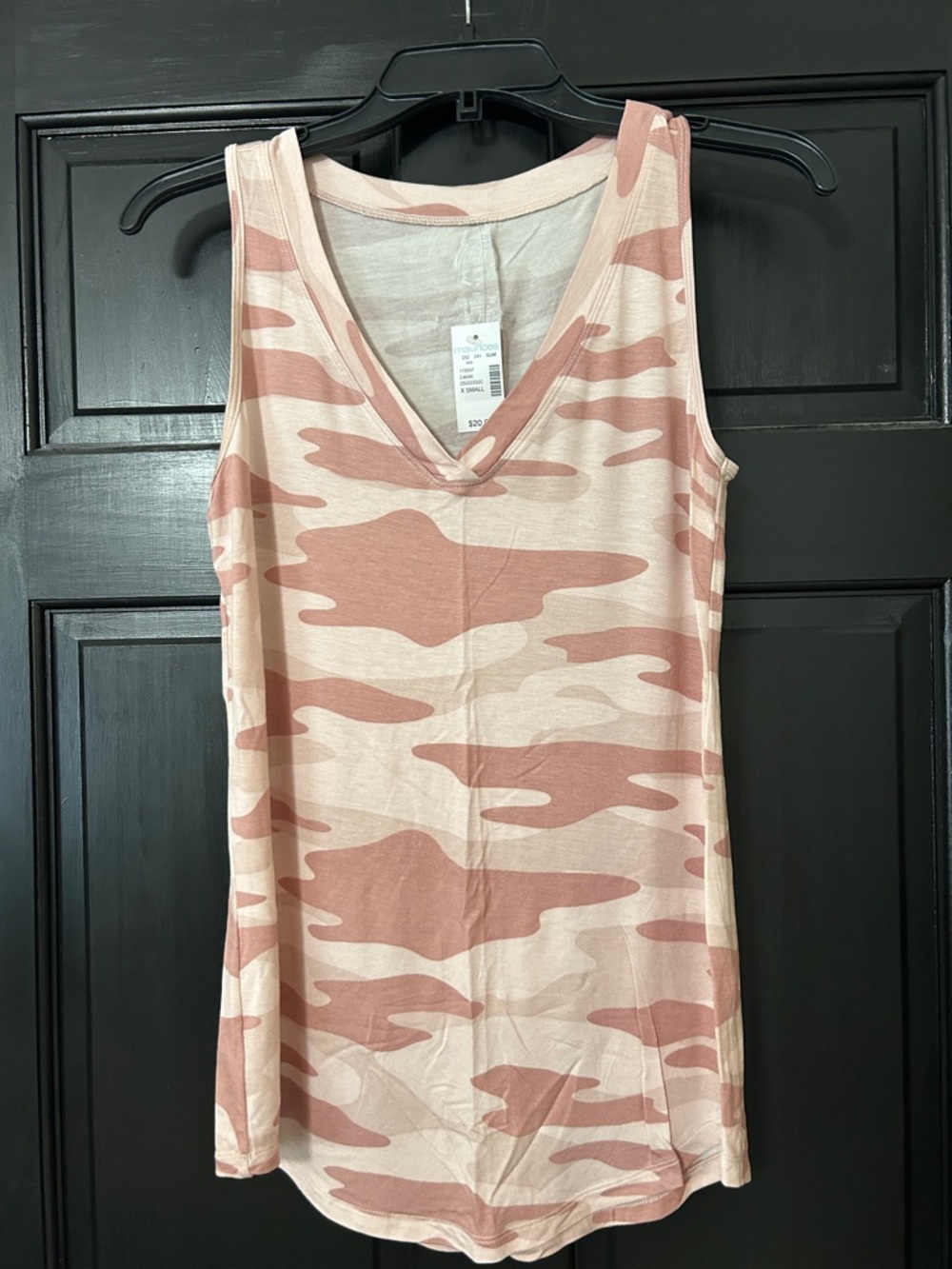 Maurices Pink Camo V-Neck Tank Top